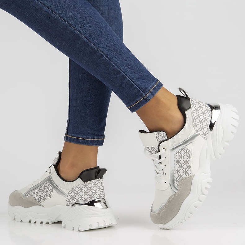 Tenisi Filippo BB116 alb si negru 2