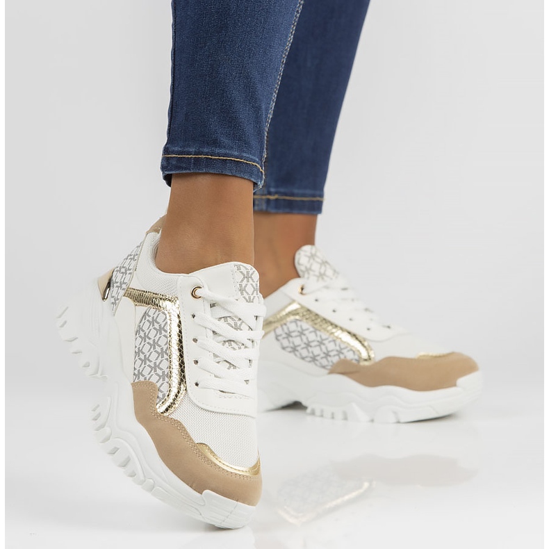 Tenisi Filippo BB116 alb si bej 1