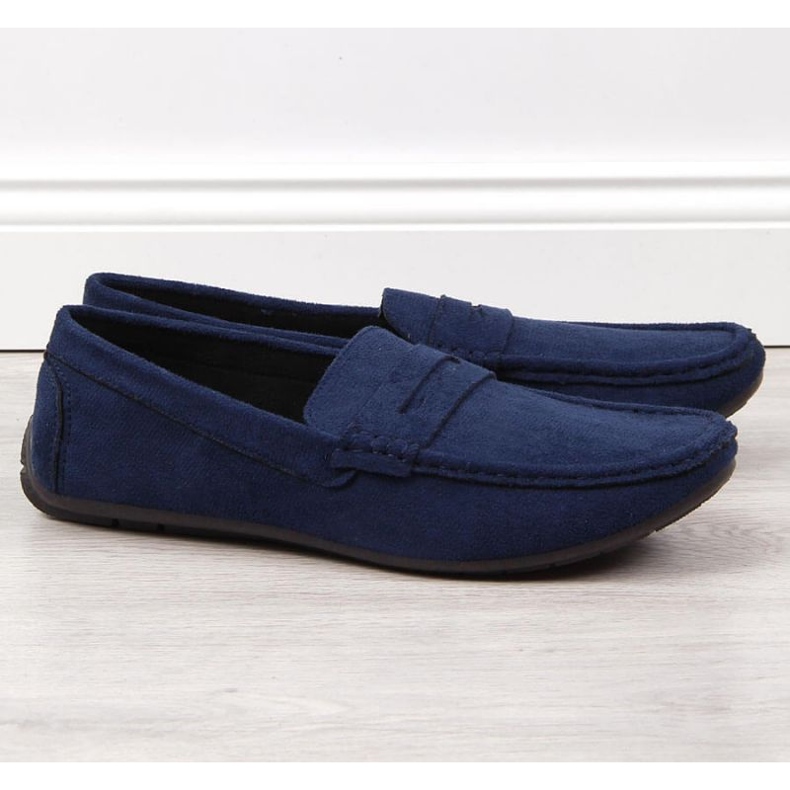 Mocasini slip on M EVE340B bleumarin albastru marin 1