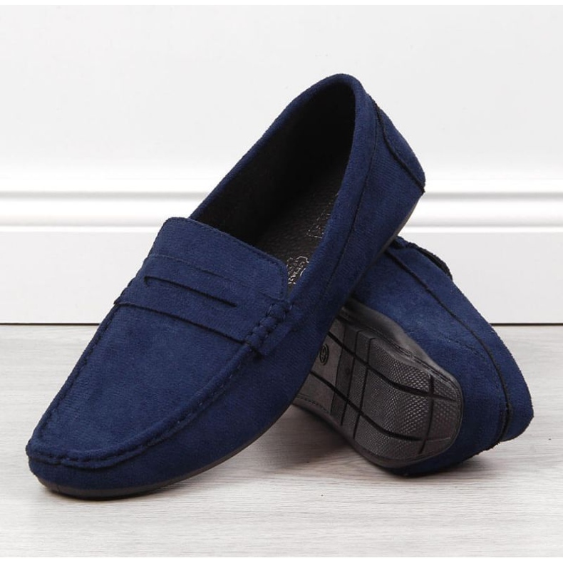 Mocasini slip on M EVE340B bleumarin albastru marin 2