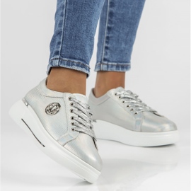 Pantofi piele FILIPPO DP3506 / 22 Si argintiu 1