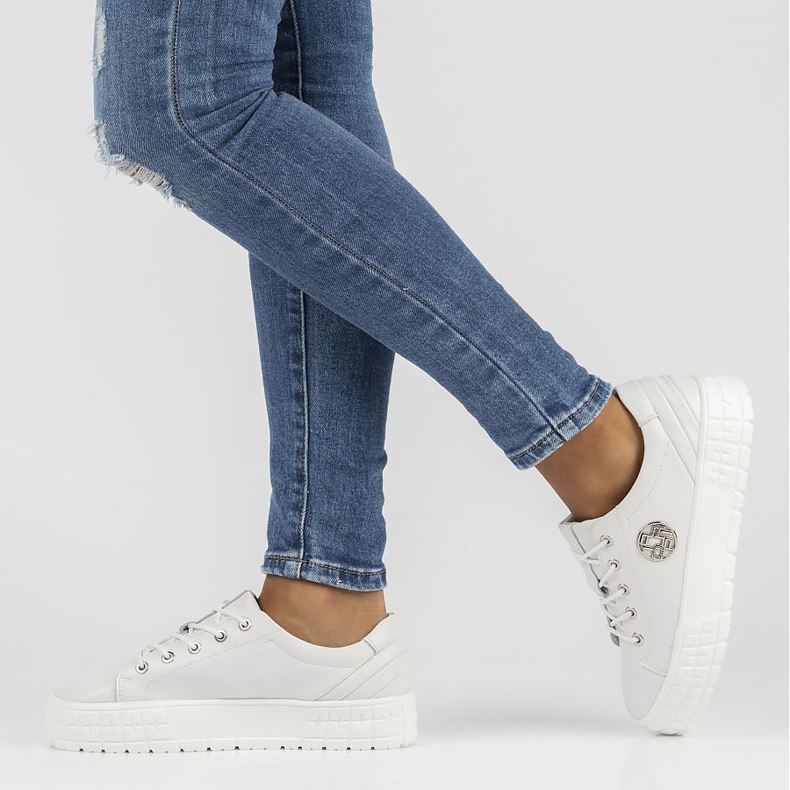 Tenisi din piele FILIPPO DP3528 / 22 Wh alb 1