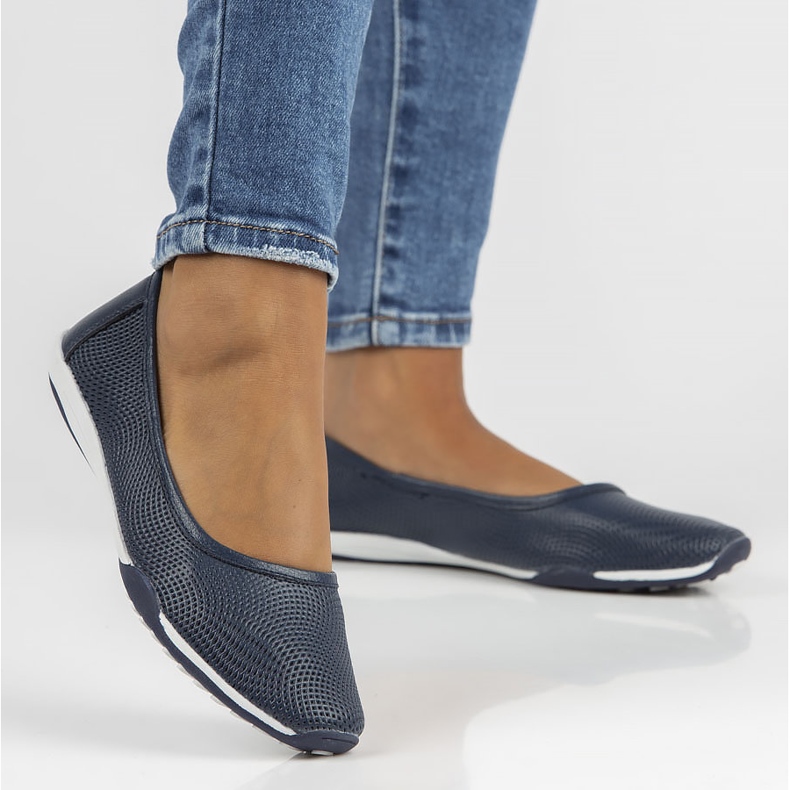 Balerini din piele Filippo DP3681 / 22 Nv bleumarin albastru marin 1