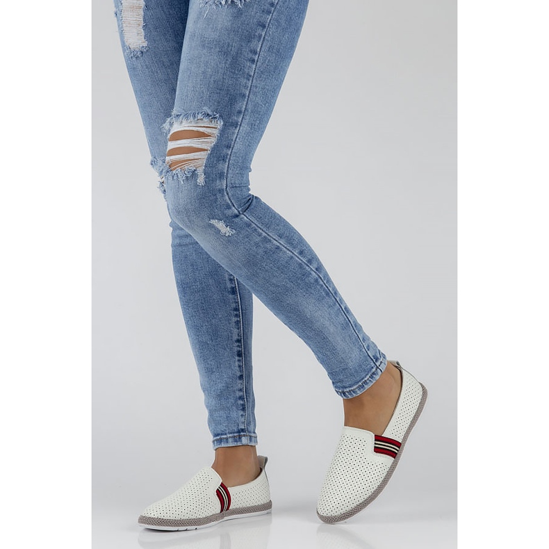 Pantofi din piele Filippo DP2309 / 22 Wh alb 2