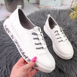 Adidasi sport pe platforma S. Barski W OLI145 alb 1