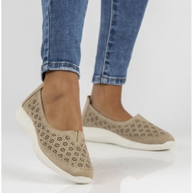 Pantofi din piele Filippo DP3673 / 22 Be beige bej 1