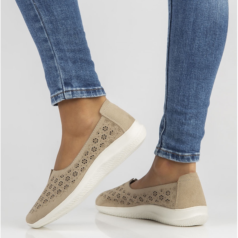 Pantofi din piele Filippo DP3673 / 22 Be beige bej 2