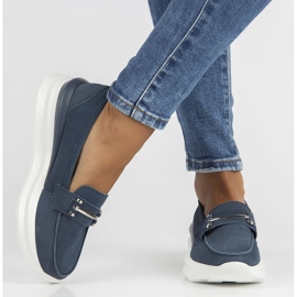 Pantofi din piele Filippo DP3504 / 22 Nv bleumarin albastru marin 2