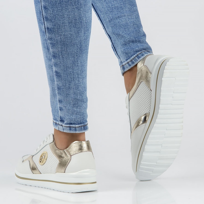 Tenisi din piele Filippo DP3544 / 22 Wh Go alb 2