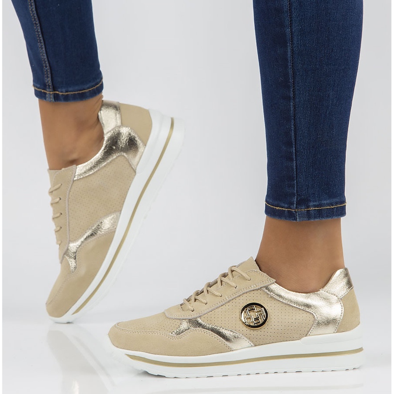 Tenisi din piele Filippo DP3544 / 22 Be beige bej 2