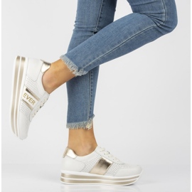 Tenisi din piele Filippo DP1414 / 22 Wh Go aur alb de aur 2