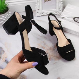 Sandale pe post de Sergio Leone W SK139E negre negru 1