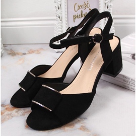 Sandale pe post de Sergio Leone W SK139E negre negru 2
