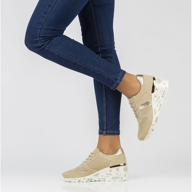 Tenisi din piele Filippo DP3550 / 22 Be beige bej 2