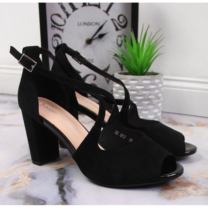 Sandale pe stâlp lui Sergio Leone W SK210C negre negru 2