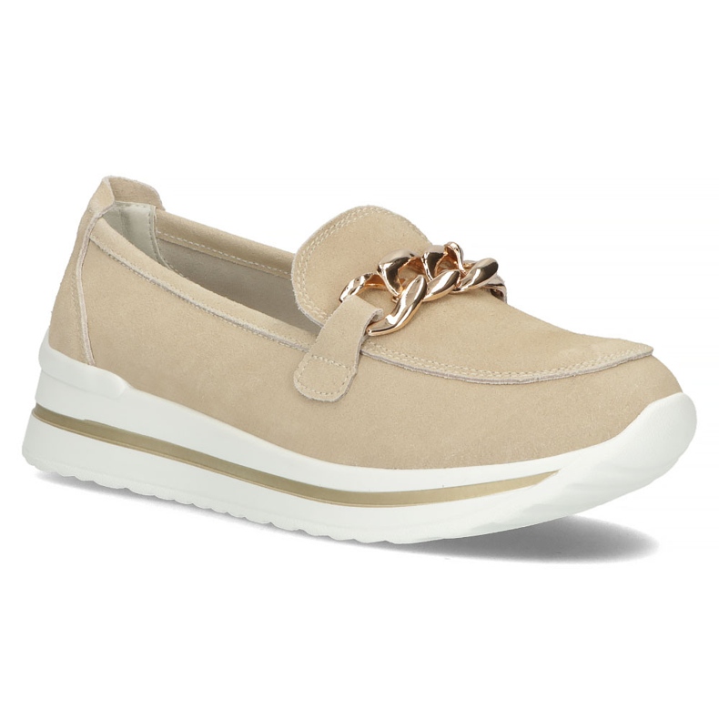 Pantofi din piele Filippo DP3555 / 22 Be beige bej 1