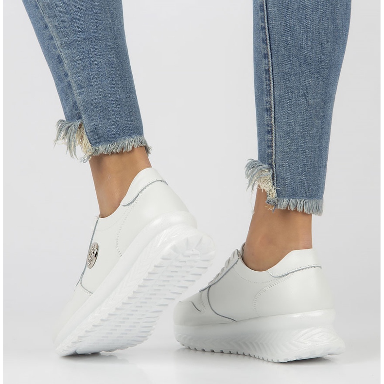 Tenisi din piele Filippo DP3547 / 22 Wh alb 2