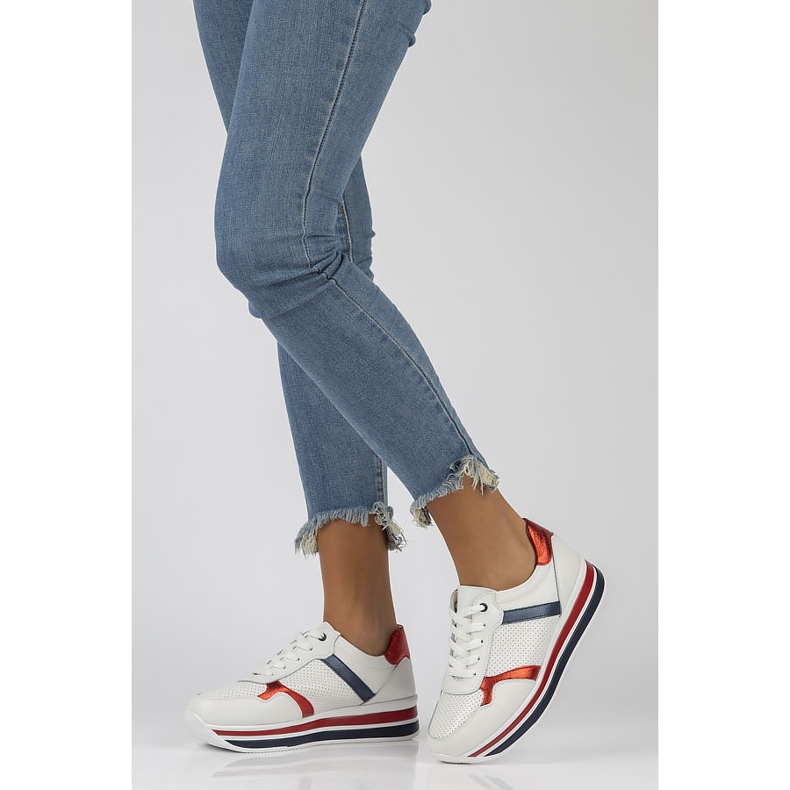 Tenisi din piele Filippo DP2004 / 22 Wh alb 1