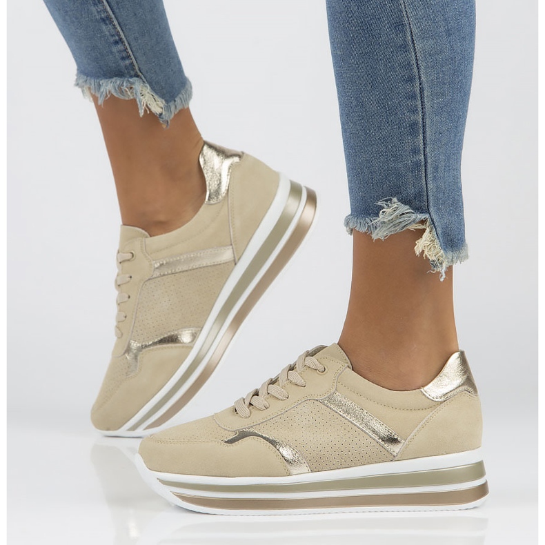 Tenisi din piele Filippo DP2004 / 22 Be beige bej 1