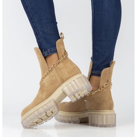 Cizme din piele intoarsa Filippo 30065 camel bej maro 2