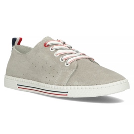 Pantofi din piele Filippo DP3507 / 22 Gr gri 1