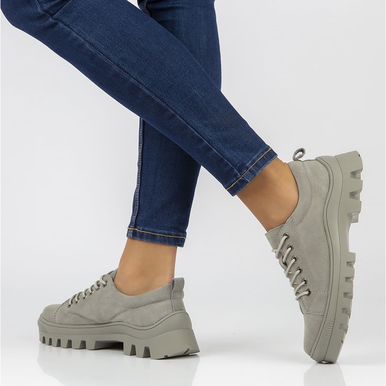 Adidași din piele FILIPPO DP3522 / 22 Gr gri 1