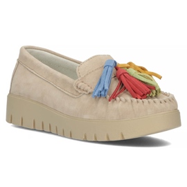 Pantofi din piele Filippo DP3535 / 22 Be beige bej 1