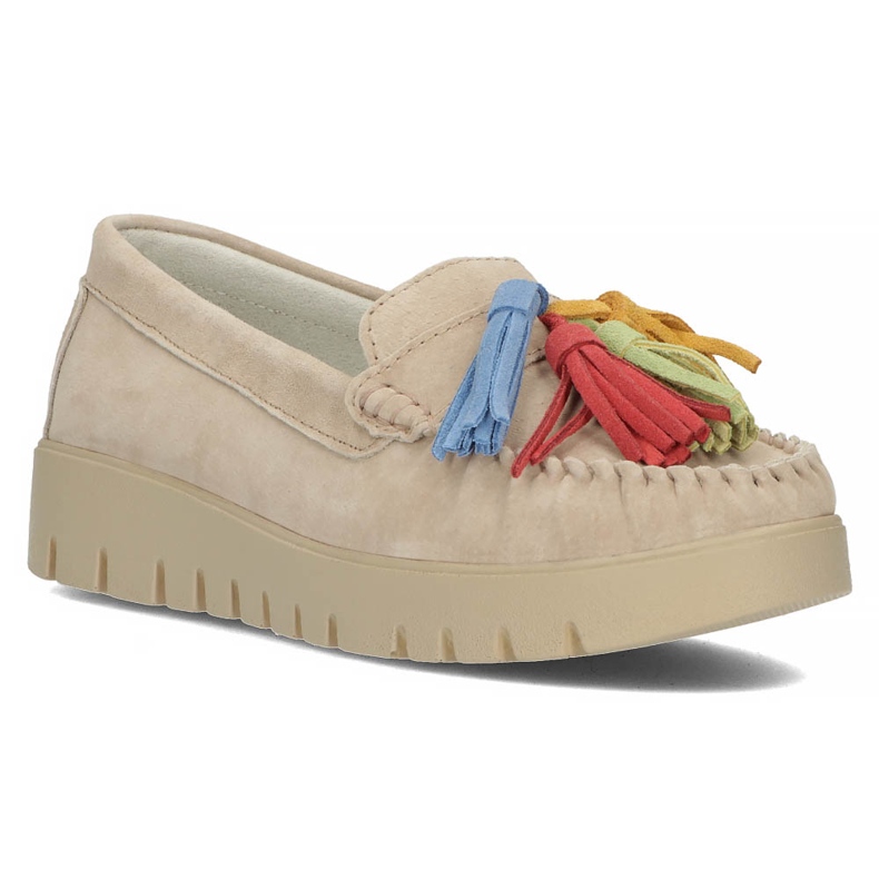 Pantofi din piele Filippo DP3535 / 22 Be beige bej 1