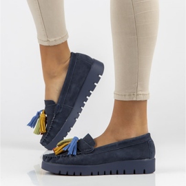 Pantofi din piele Filippo DP3535 / 22 Nv bleumarin albastru marin 1