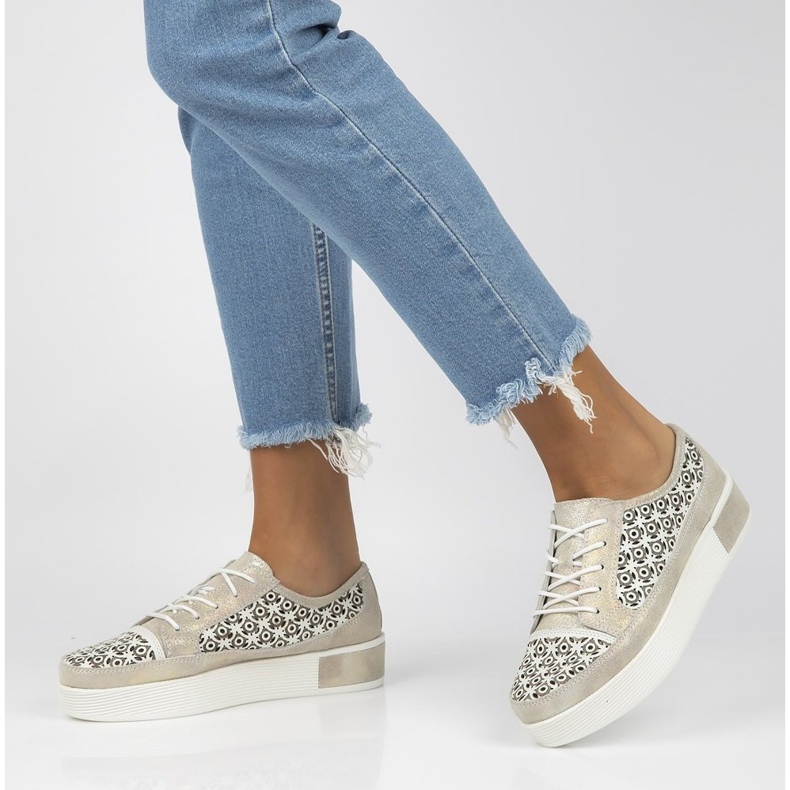 Pantofi din piele FILIPPO DP2026 / 22 Go golden de aur 2 Pantofi din piele FILIPPO DP2026 / 22 Go golden de aur 2