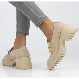 Pantofi din piele intoarsa Filippo 20107 bej 1