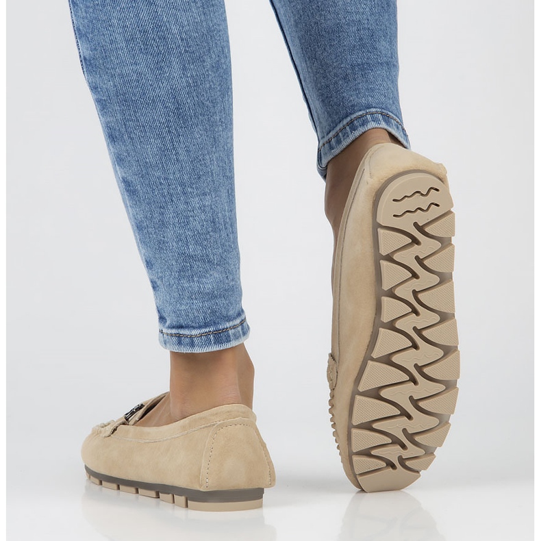 Mocasini din piele Filippo DP3613 / 22 Be beige bej 2