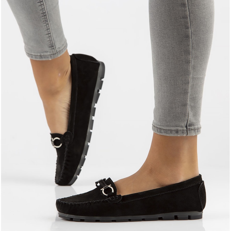 Mocasini din piele Filippo DP3613 / 22 Bk negru 1