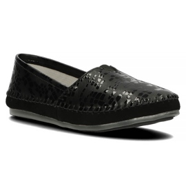 Pantofi din piele Filippo DP031 / 22 Bk Cr negru 1