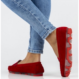 Mocasini din piele Filippo DP2037 / 22 Rd rosii roșu 2 Mocasini din piele Filippo DP2037 / 22 Rd rosii roșu 2