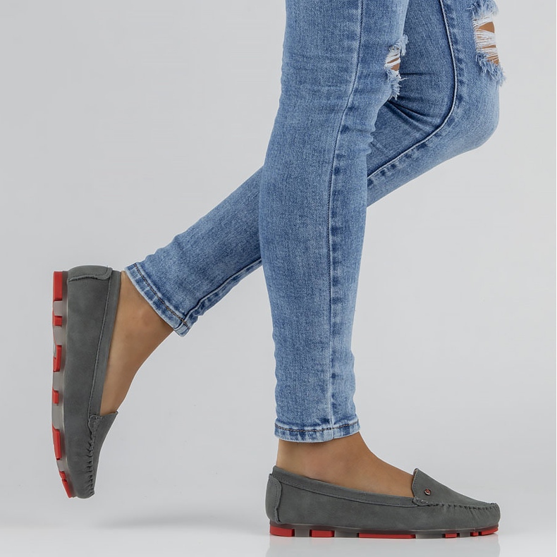 Mocasini Filippo DP2037 / 22 Gr Rd piele gri 1