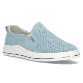 Pantofi din piele Filippo DP3622 / 22 Bl albastru 2
