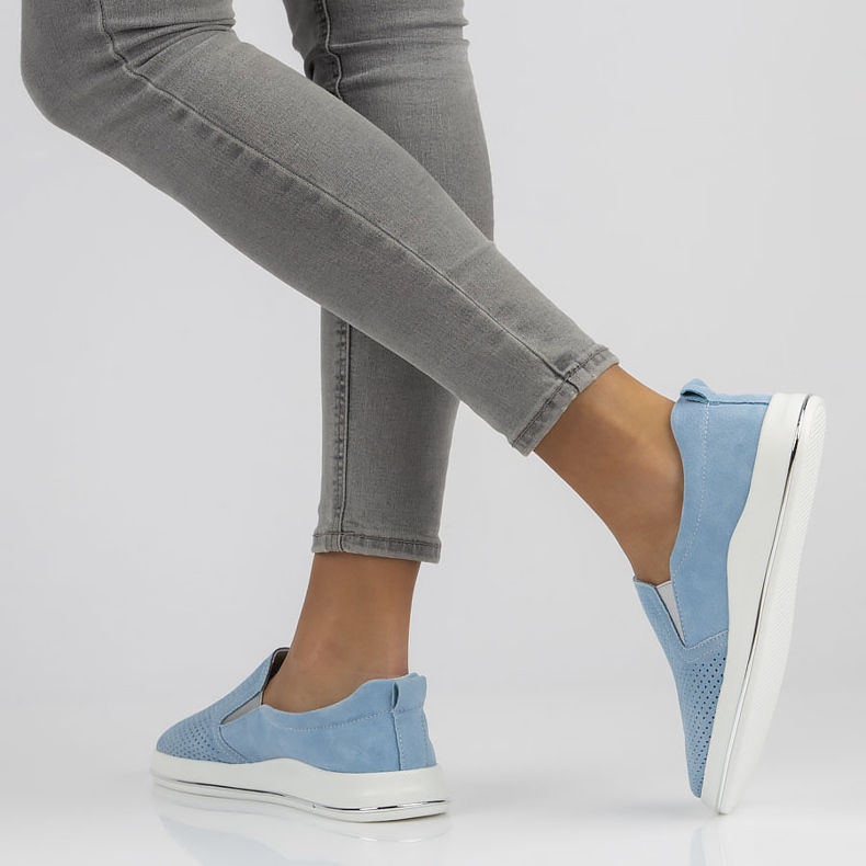 Pantofi din piele Filippo DP3622 / 22 Bl albastru 1