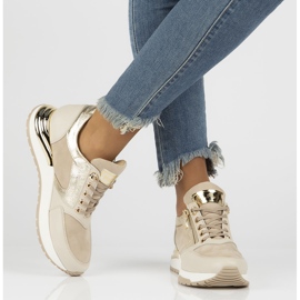 Tenisi din piele Filippo 144 bej 1