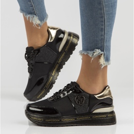 Tenisi din piele Filippo DP3688 / 22 Bk negri negru 1