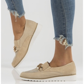 Pantofi din piele Filippo DP3696 / 22 Be beige bej 1