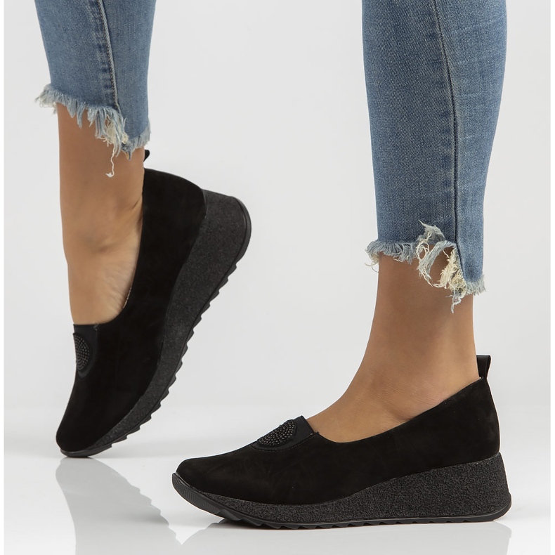 Pantofi din piele Filippo DP3646 / 22 Bk negru 1