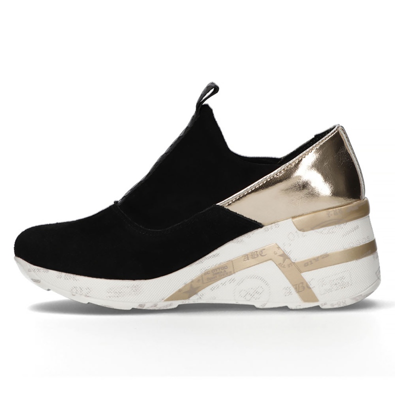 Tenisi din piele Filippo DP3652 / 22 Bk negri negru de aur 1