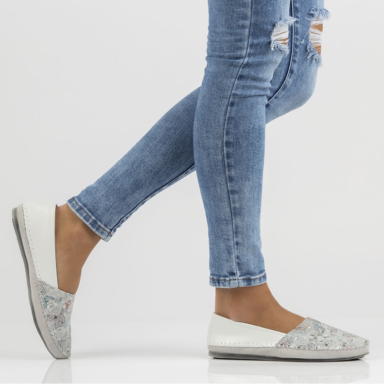 Pantofi din piele Filippo DP031 / 22 Wh Bl alb albastru 1