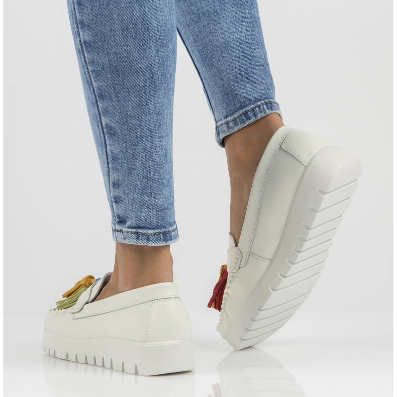 Pantofi din piele Filippo DP3535 / 22 Wh alb 1