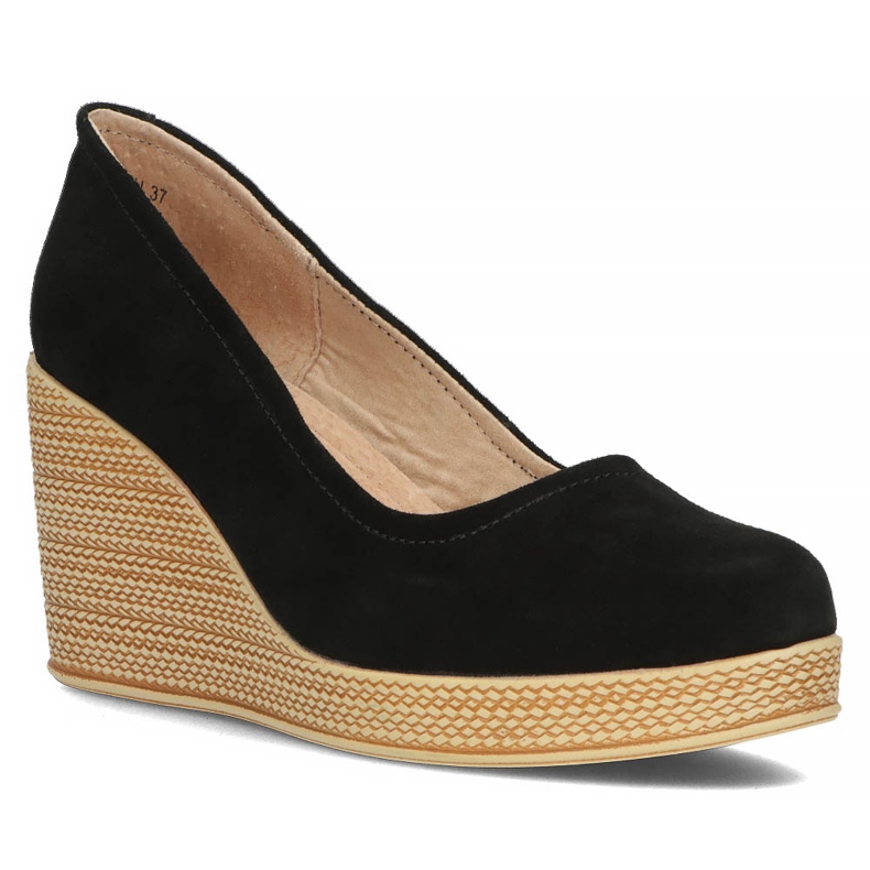 Pantofi din piele Filippo DP3521 / 22 Bk Su negru 1