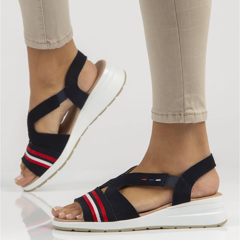 Sandale din piele Filippo DS3500 / 22 Nv bleumarin albastru marin 1