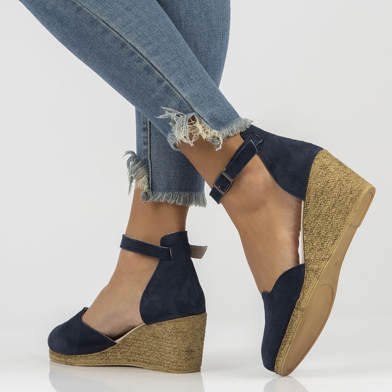 Sandale din piele Filippo DS1394 / 22 Nv bleumarin albastru marin 1