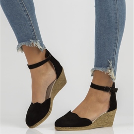 Sandale din piele Filippo DS1394 / 22 Bk Black negru 1