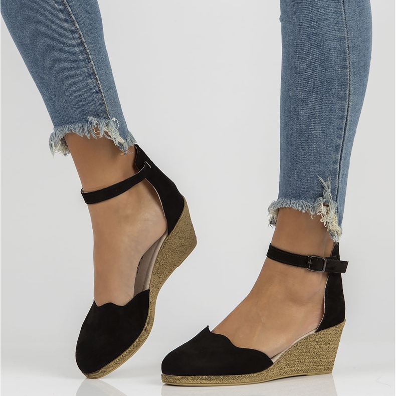 Sandale din piele Filippo DS1394 / 22 Bk Black negru 1